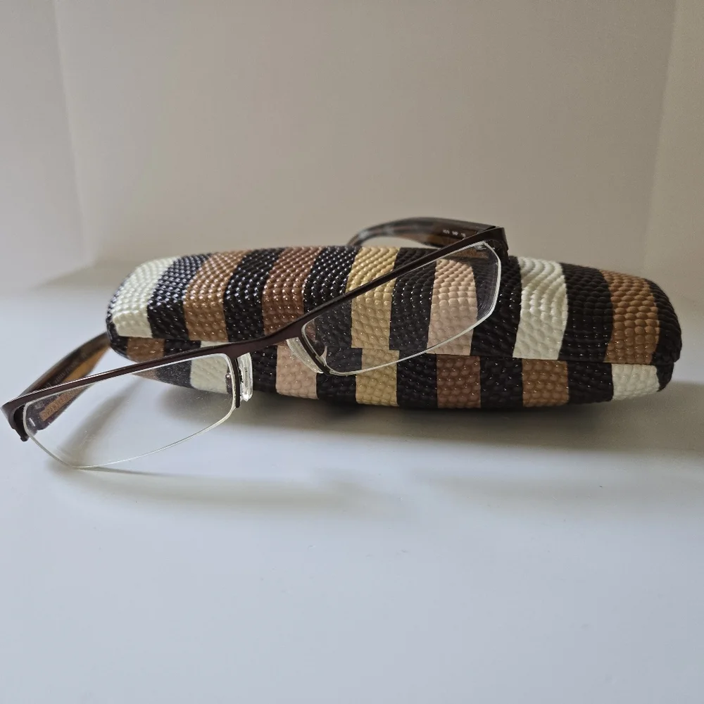 AX Armani Exchange Glasses/and Striped Generic Brand‎ Glasses Case